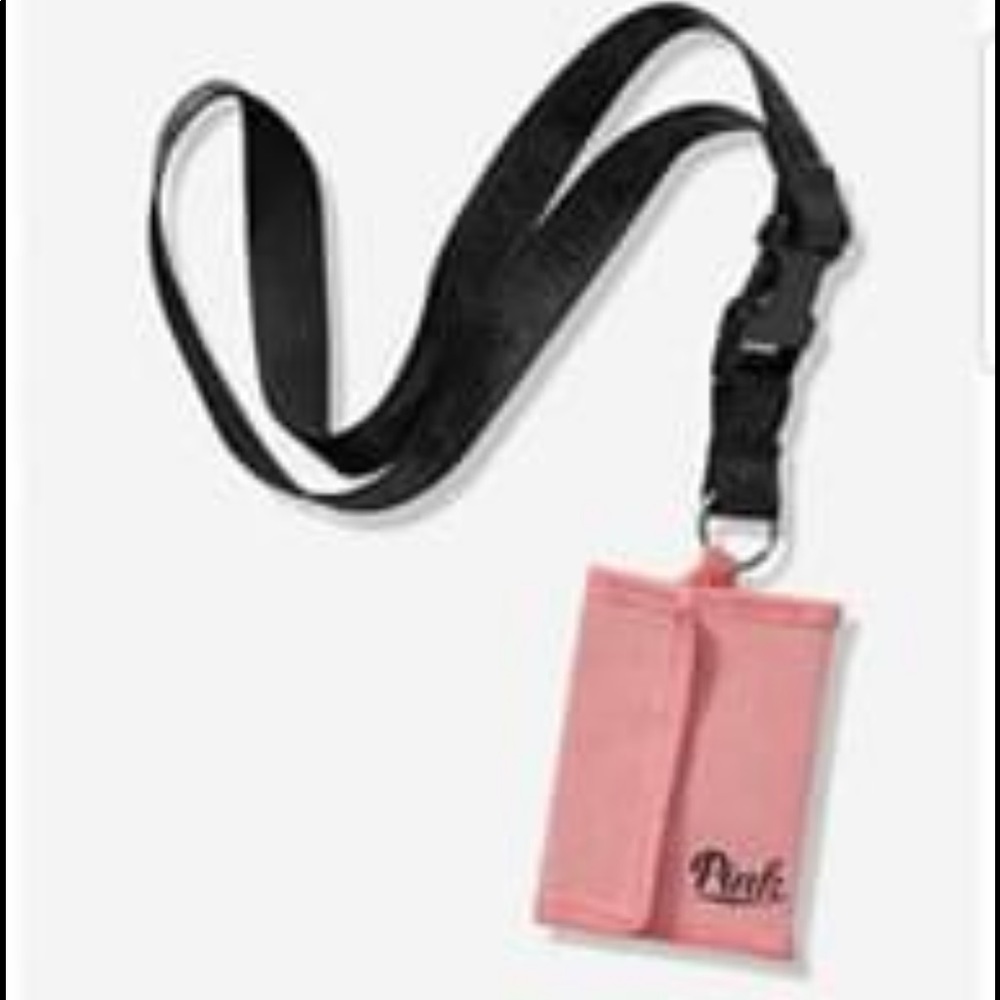Pink land yard & ID holder